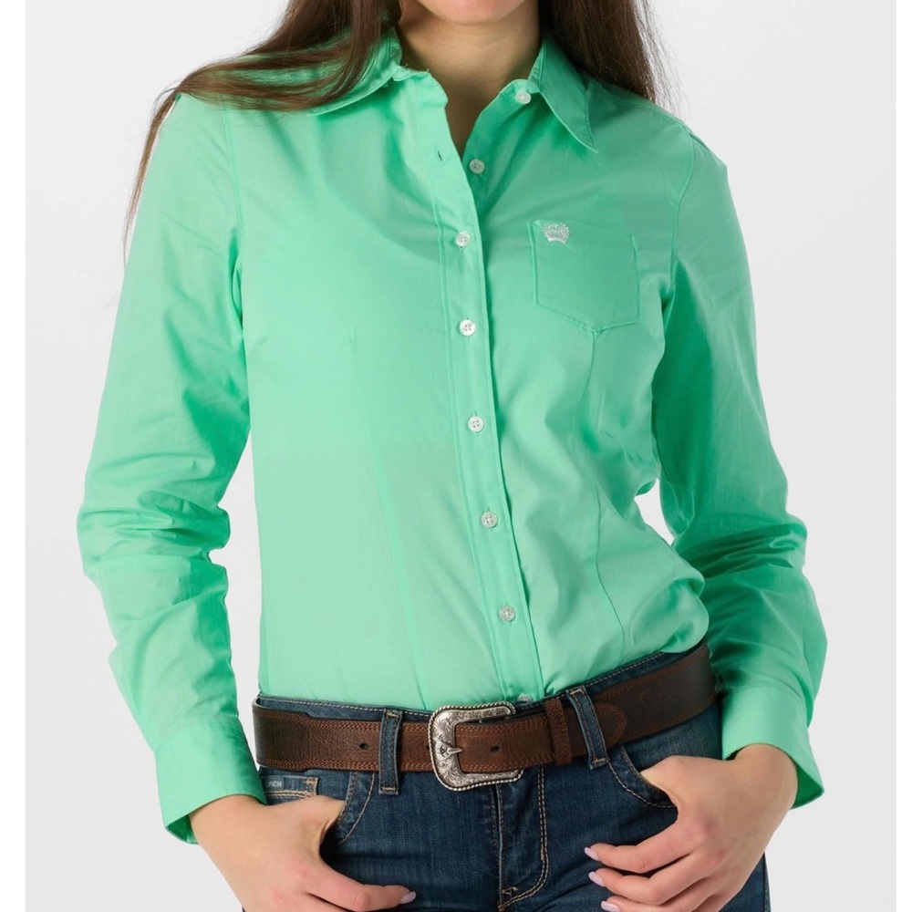 Cinch Mint Green Button-up Shirt women’s large